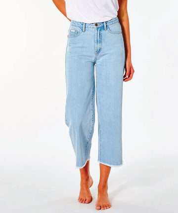 Rip Curl Sparrows Crop Wide Leg Women's Jean - Light Blue